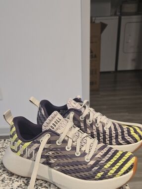 NOBULL Purple, Cream & Neon Yellow Sneakers